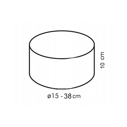 Opaska regulowana do tortu rant cukierniczy średnica od 15 do 38 cm wysokość 10 cm